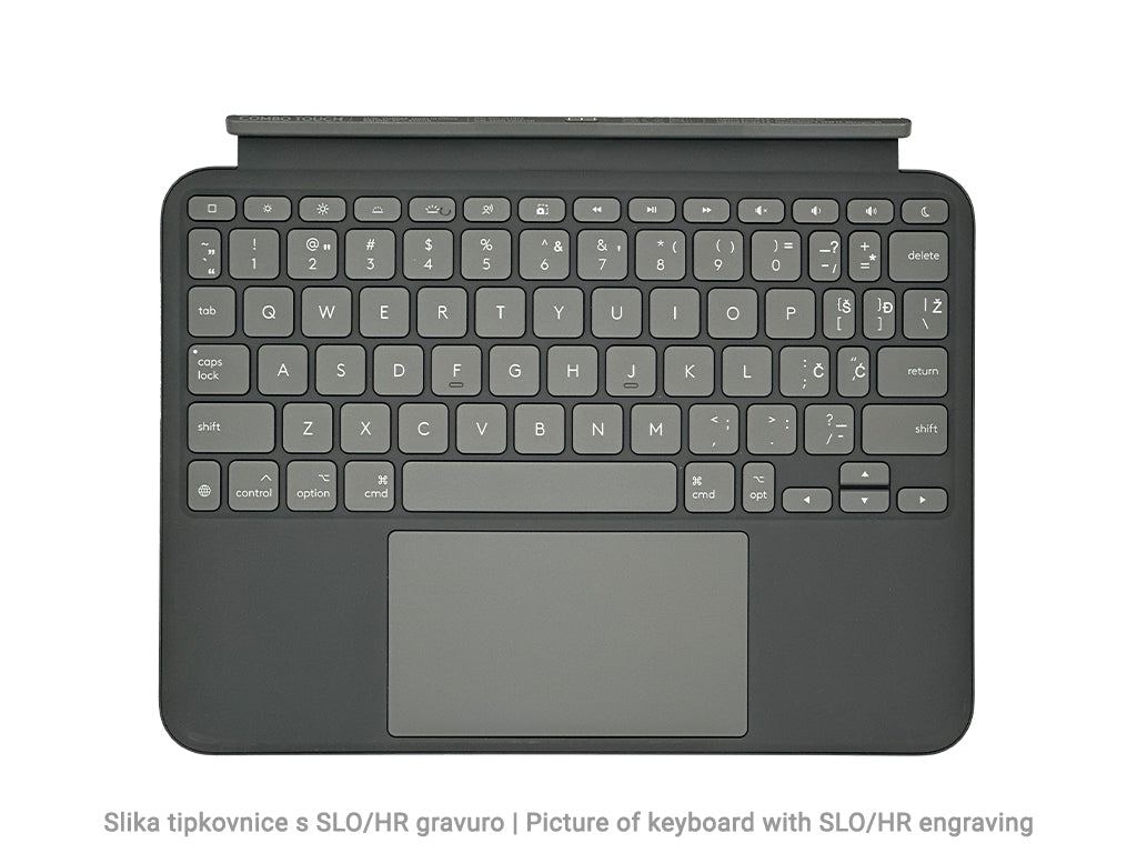 Ovitek s tipkovnico Logitech Combo Touch za iPad Pro 11", M4, grafitni, SLO g.