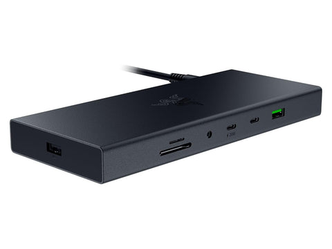 Priključna postaja USB-C Razer USB 4 Dock, 14 v 1, 4xUSB-A, 3xUSB-C, HDMI, DP,  RJ45, AUX, mSD/SD, črna