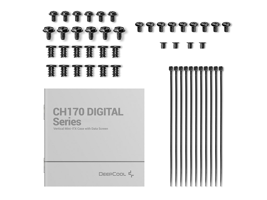 Računalniško ohišje DeepCool CH170 DIGITAL, Mini-ITX, LCD, črno