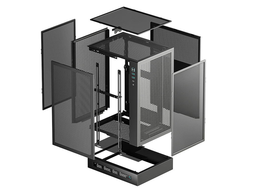 Računalniško ohišje DeepCool CH170 DIGITAL, Mini-ITX, LCD, črno