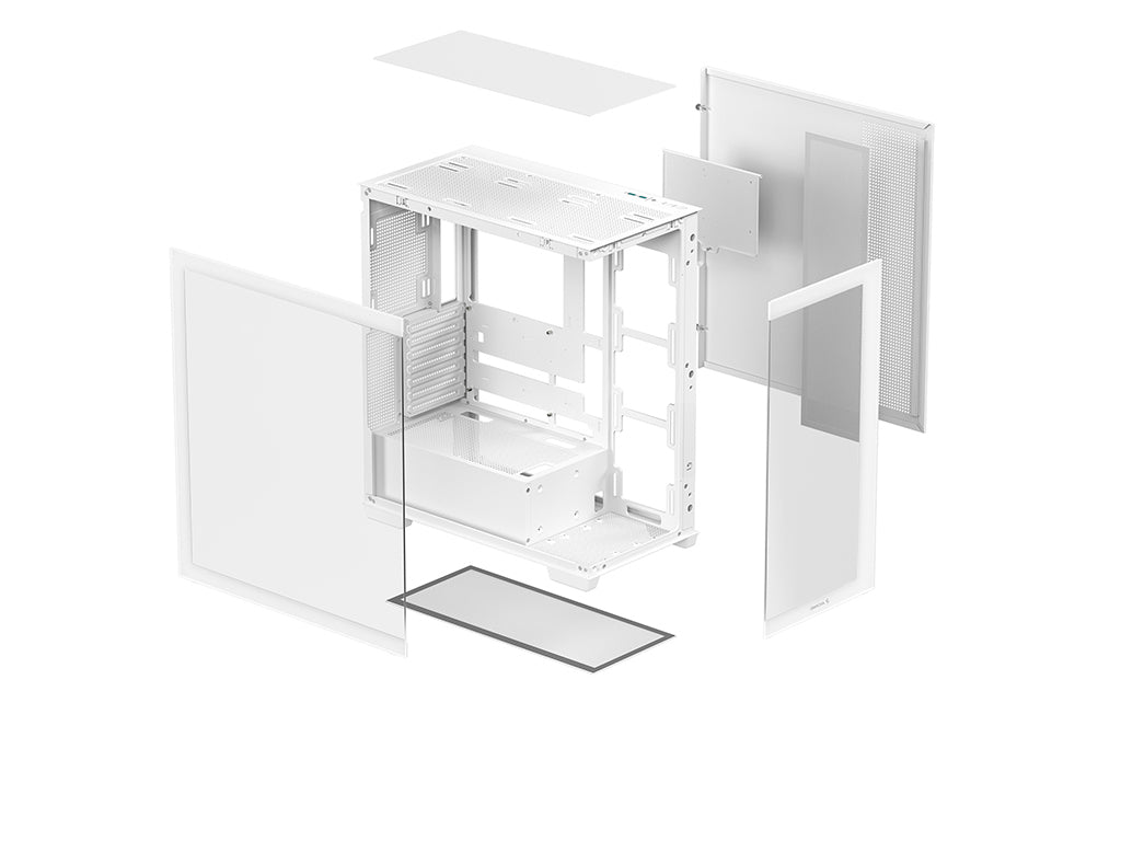 Računalniško ohišje DeepCool CG580 WH, ATX, Midi-Tower, kaljeno steklo, belo