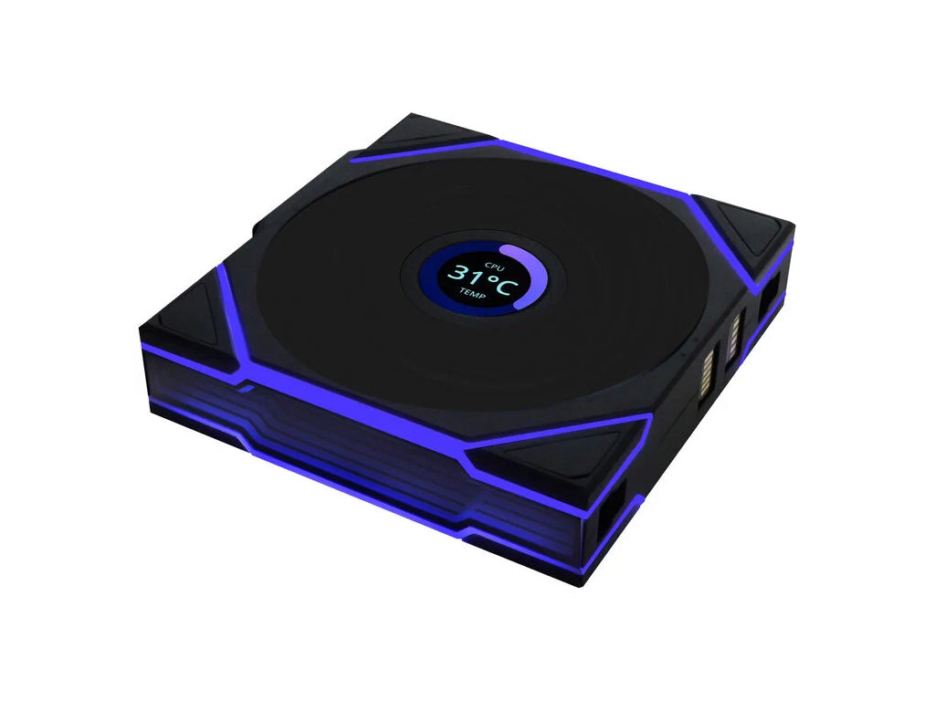 Ventilator za ohišje Lian Li UNI FAN TL Wireless LCD 120 ARGB PWM 120mm, črn