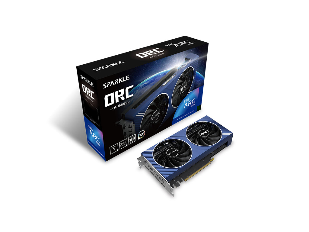 Grafična kartica Intel ARC A750 ORC OC Edition, 8GB GDDR6, PCIe 4.0 x16, 3x DisplayPort, 1x HDMI, Sparkle