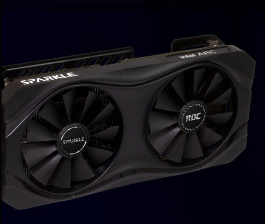 Grafična kartica Intel ARC A770 ROC OC Edition, 16GB GDDR6, PCIe 4.0 x16, 3x DisplayPort, 1x HDMI, Sparkle
