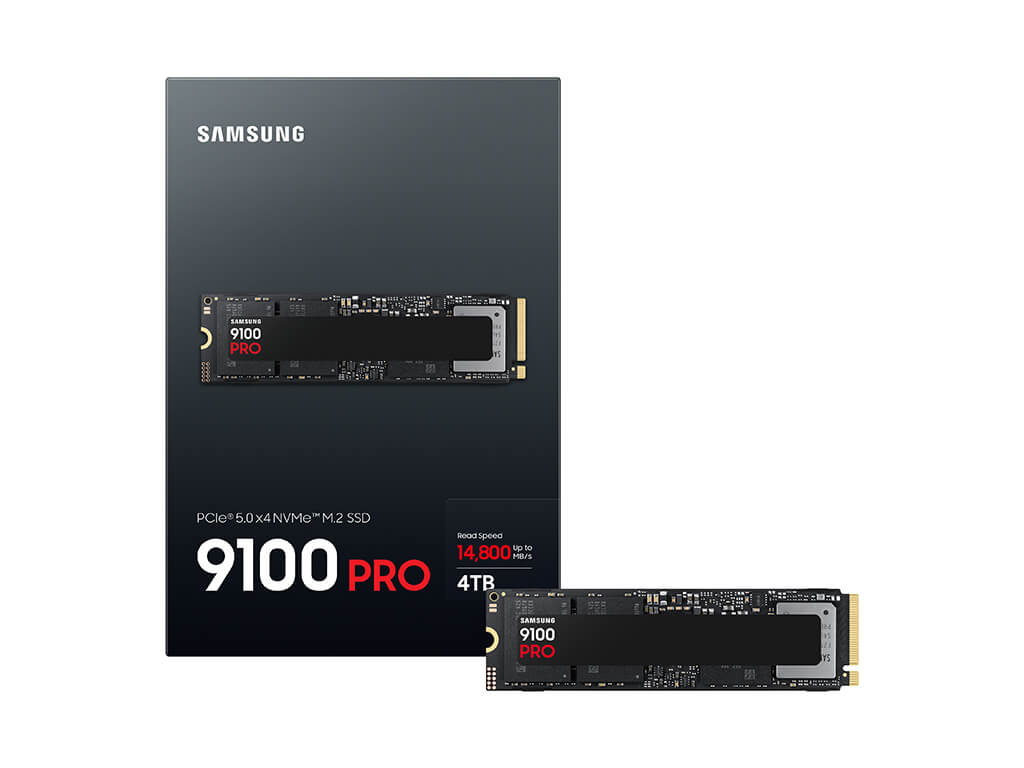 SSD 4TB M.2 80mm PCI-e 5.0 x4 NVMe 2.0, V-NAND TLC, Samsung 9100 PRO (MZ-VAP4T0BW)