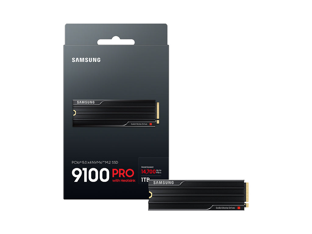 SSD 1TB M.2 80mm PCI-e 5.0 x4 NVMe 2.0, V-NAND TLC, Samsung 9100 PRO HeatSink (MZ-VAP1T0CW)