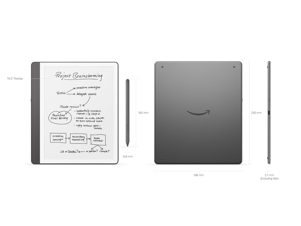E-bralnik Amazon Kindle Scribe 2024, 10.2'' 16GB WiFi, 300dpi, Premium Pen, USB-C, siv