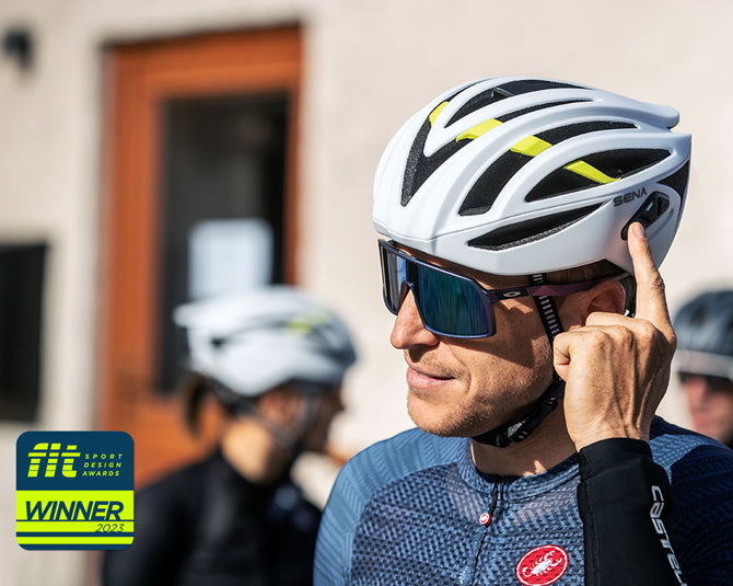Kolesarska čelada SENA R2 EVO Smart Helmet, Mesh, Mat bela, M