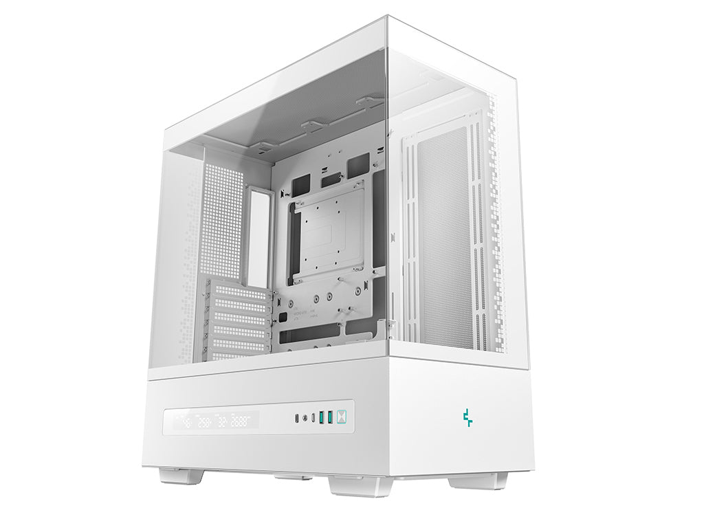 Računalniško ohišje DeepCool CH690 DIGITAL,  ATX, Midi-Tower, LCD, kaljeno steklo, belo