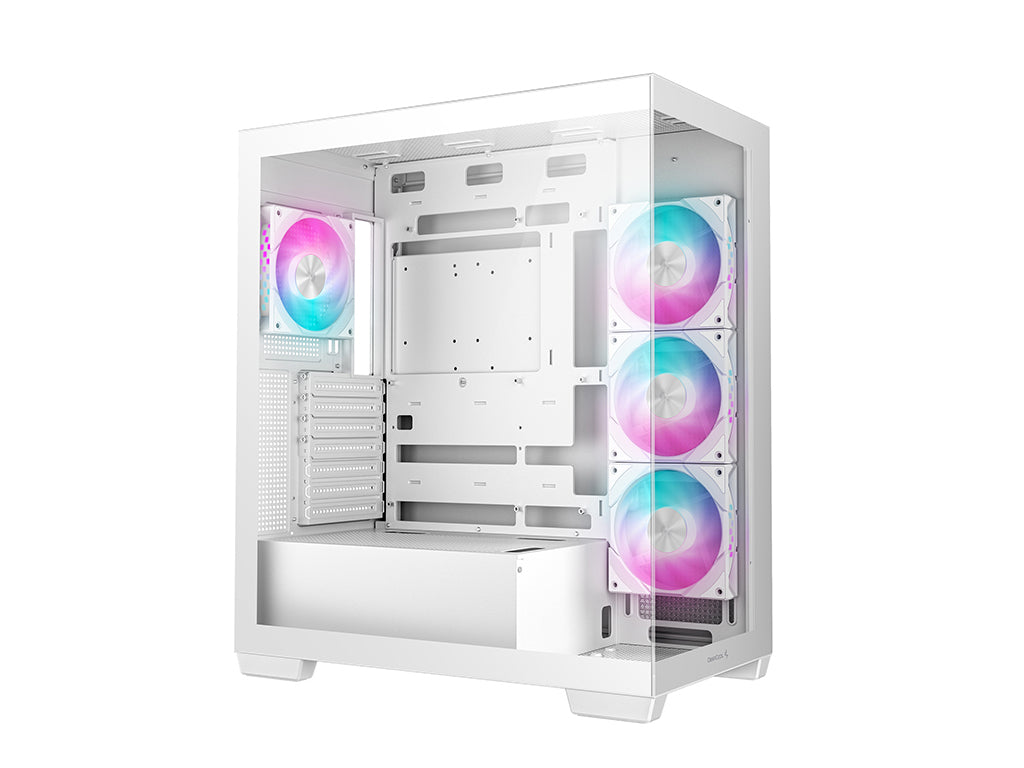 Računalniško ohišje DeepCool CG580 4F, ATX, Midi-Tower, kaljeno steklo, belo