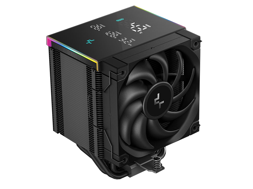 Hladilnik za procesor DeepCool AK500 DIGITAL PRO, 120mm, LCD, ARGB, črn