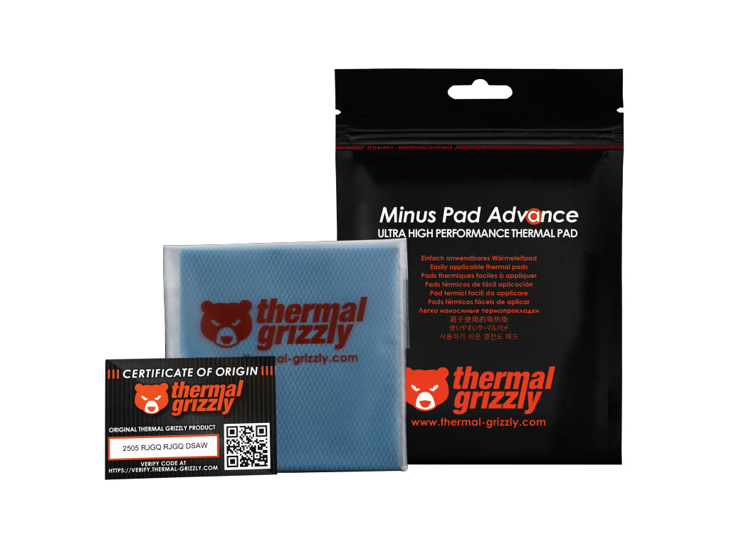 Termična blazinica Thermal Grizzly Minus Pad Advance, 100x100x1,5 mm, 2 kosa