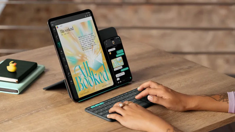 Ovitek s tipkovnico Logitech Flip Folio za iPad Pro 13 (M4) in iPad Air 13 (M2 & M3), grafit, Slo g.