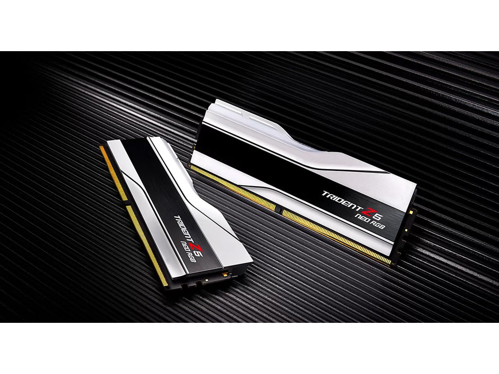 RAM DDR5 32GB Kit (2x 16GB) 6400MT/s CL32 1.40V, G.SKILL Trident Z5 Neo RGB, AMD Expo, bel
