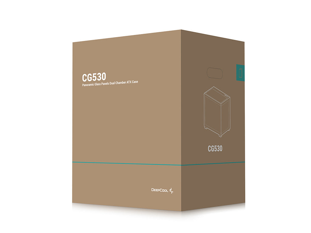 Računalniško ohišje DeepCool CG530, ATX, Midi-Tower, kaljeno steklo, črno
