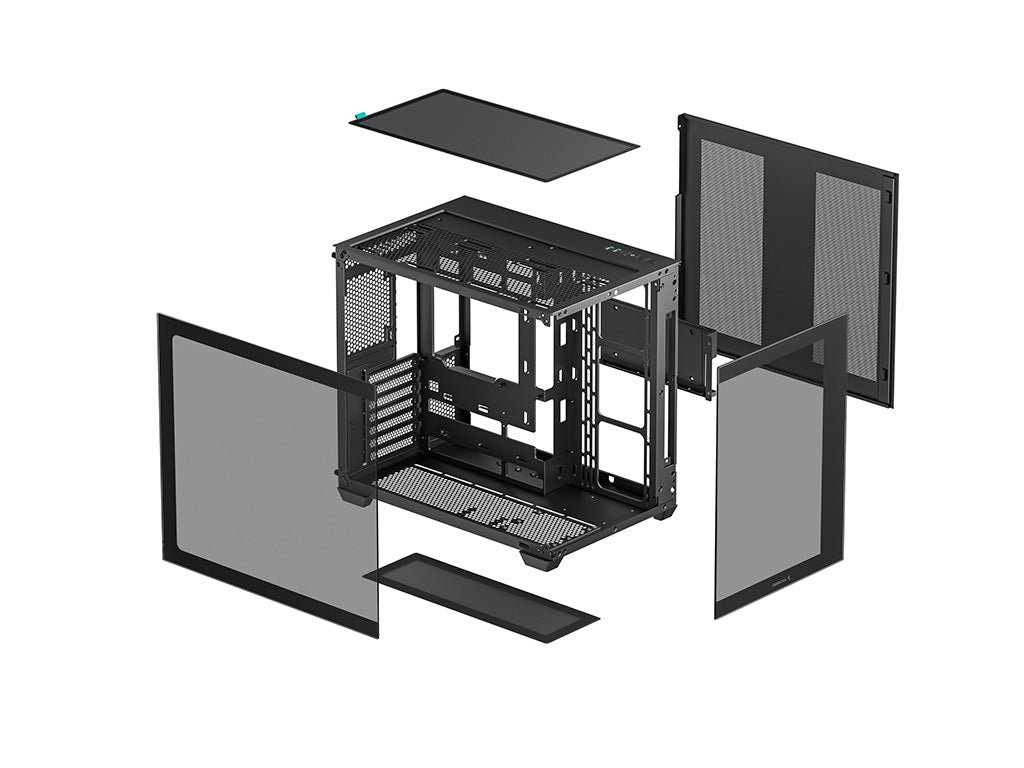 Računalniško ohišje DeepCool CG530, ATX, Midi-Tower, kaljeno steklo, črno