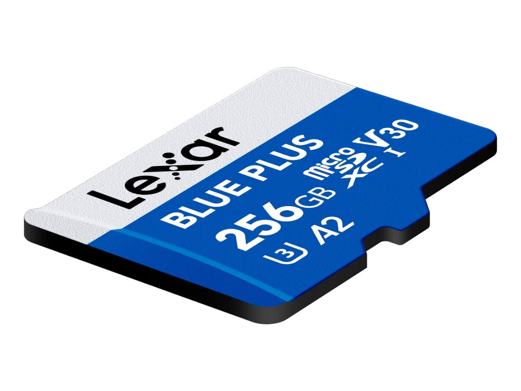 Spominska kartica Lexar BLUE PLUS, Micro SDXC, 256GB, 170MB/s, U3, V30, A2, UHS-I, z adapterjem