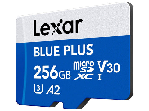 Spominska kartica Lexar BLUE PLUS, Micro SDXC, 256GB, 170MB/s, U3, V30, A2, UHS-I, z adapterjem