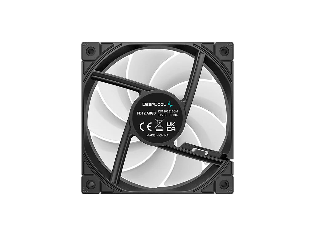 Ventilator za ohišje DeepCool FD12 ARGB PWM 120mm, črn