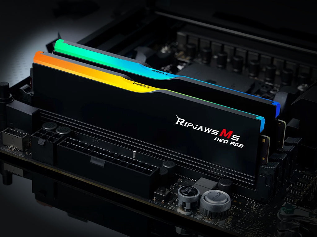 RAM DDR5 64GB Kit(2x32GB) 6000MT/s CL30 1.4V, G.SKILL Ripjaws M5 Neo RGB AMD EXPO, Intel XMP
