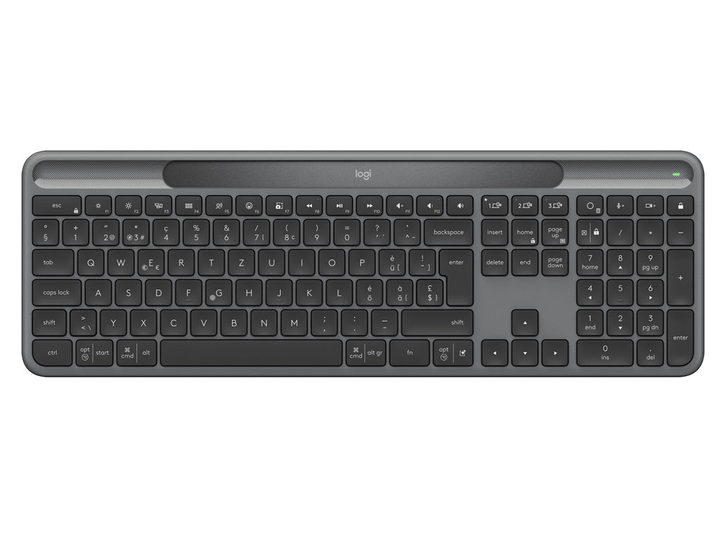 Tipkovnica Logitech K980 Signature Slim Solar+, Wireless, grafitna, SLO g.