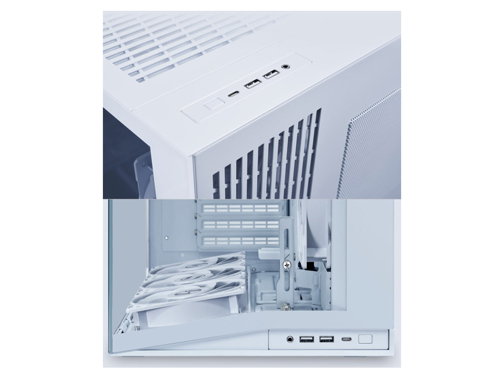 Računalniško ohišje Lian Li O11 Dynamic Mini V2, ATX, Midi-Tower, kaljeno steklo, belo