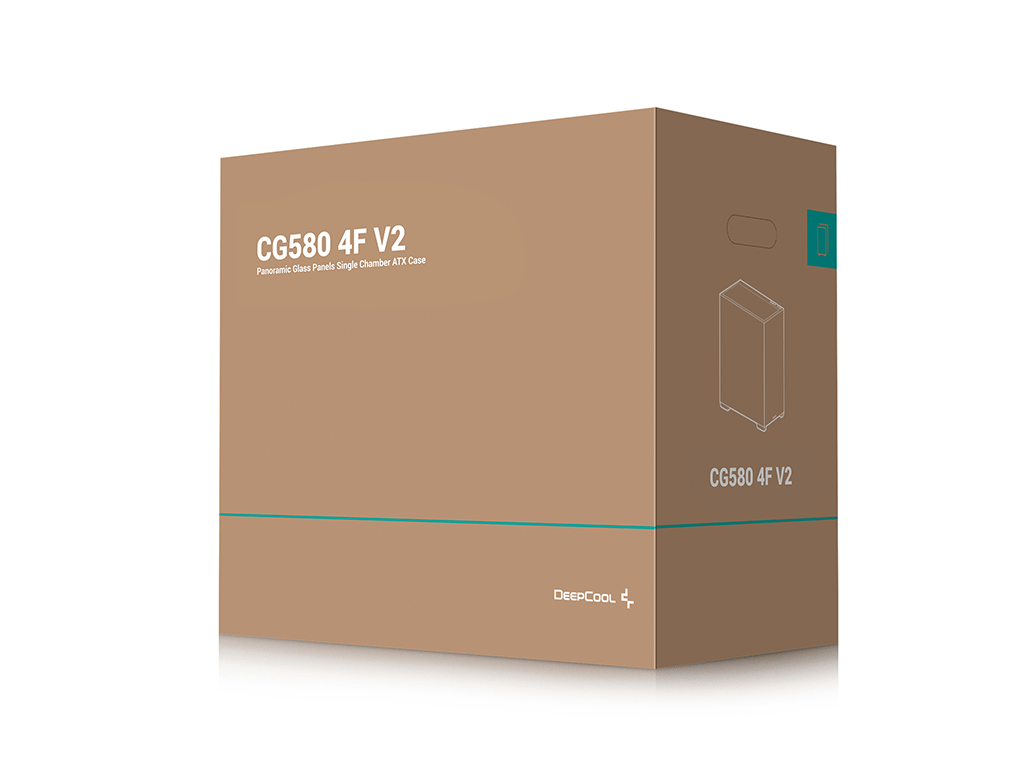 Računalniško ohišje DeepCool CG580 4F V2, ATX, Midi-Tower, Kaljeno steklo, črno