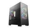 Računalniško ohišje DeepCool CG380 3F, mATX, Midi-Tower, kaljeno steklo, črno