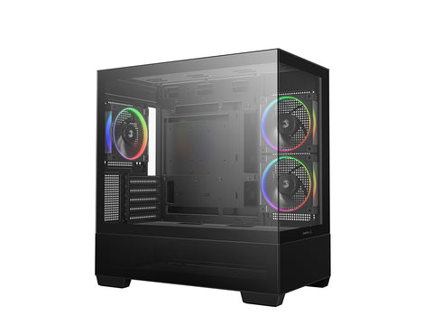 Računalniško ohišje DeepCool CG380 3F, mATX, Midi-Tower, kaljeno steklo, črno