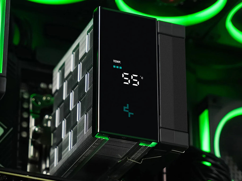 Hladilnik za procesor DeepCool AK500S DIGITAL SE, 120mm, ARGB, LCD, črn