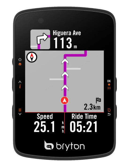Kolesarski računalnik Bryton Rider 550 E, USB-C
