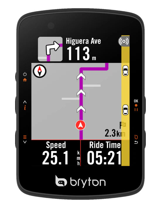 Kolesarski računalnik Bryton Rider 550 E, USB-C