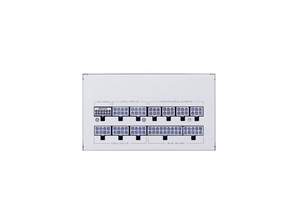Napajalnik ATX Lian Li SX 850W, 80 PLUS Platinum, PCIe 5.1, ATX 3.1, Modularni, bel, SX0850P