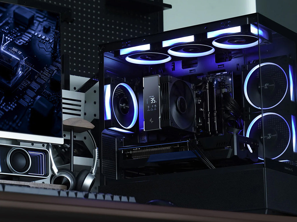 Hladilnik za procesor DeepCool AK400 G2 DIGITAL NYX, 120mm, LCD, črn