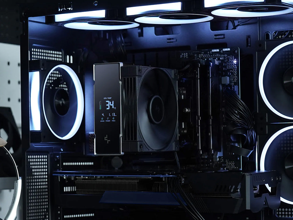Hladilnik za procesor DeepCool AK400 G2 DIGITAL NYX, 120mm, LCD, črn