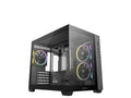 Računalniško ohišje DeepCool CG330 3F, micro-ATX, kaljeno steklo, črno