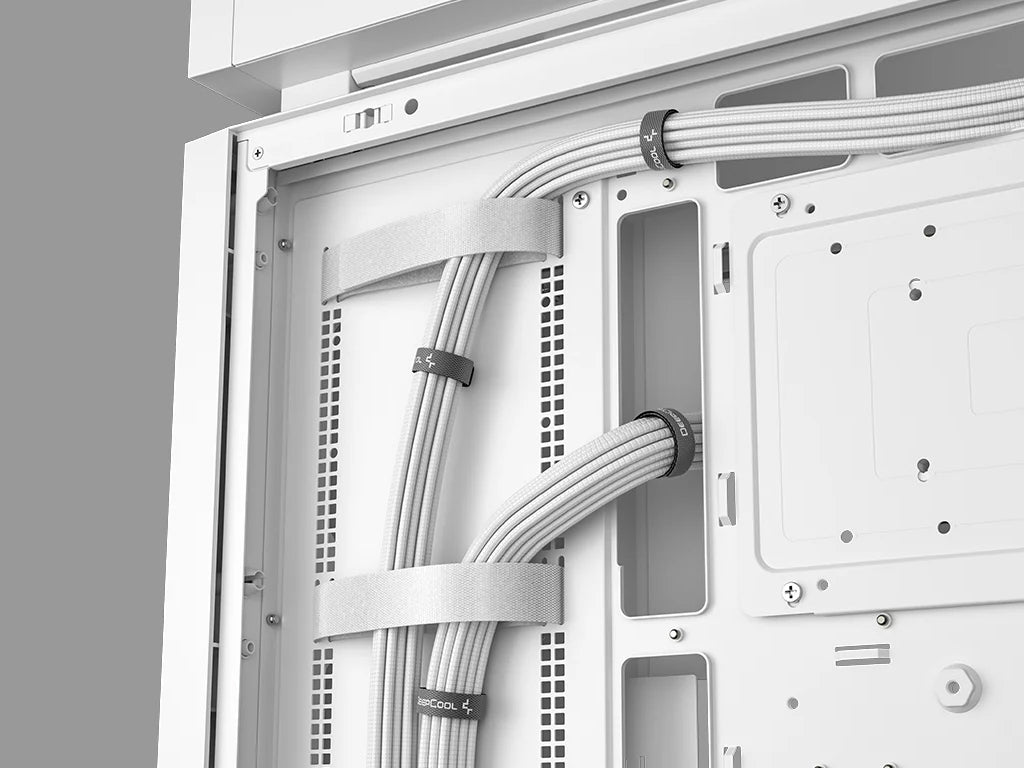 Računalniško ohišje DeepCool CL6600 WH, AIO 360mm, ATX, Midi-Tower, ARGB, kaljeno steklo, belo