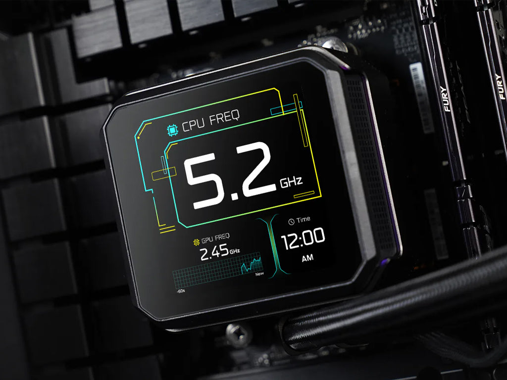 Komplet za tekočinsko hlajenje AIO Liquid Cooler DeepCool SPARTACUS 360, 360mm, LCD, črn