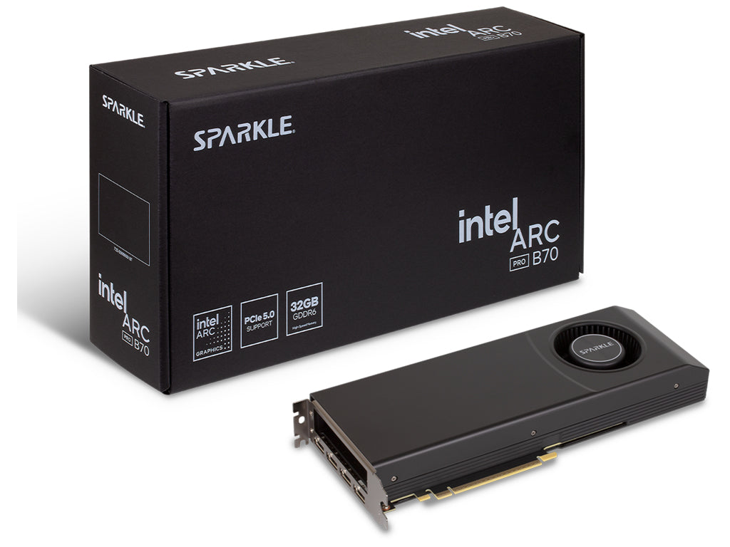 Grafična kartica Intel ARC B70 Pro Blower, 32GB GDDR6, PCIe 5.0, 4x DP 2.1, Sparkle