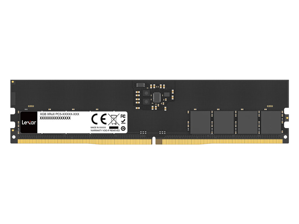 Lexar ddr5 16gb 4800mt/s cl40 udimm ram pomnilnik sprednji pogled
