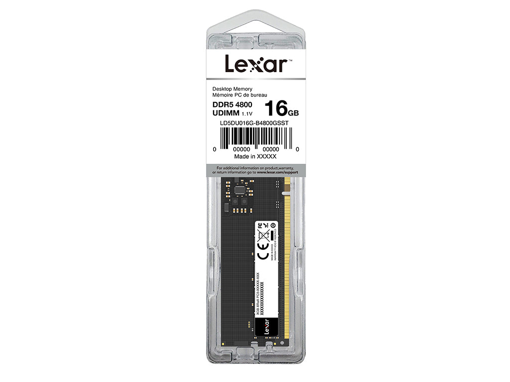 Lexar ddr5 16gb 4800 udimm ram v originalni embalaži