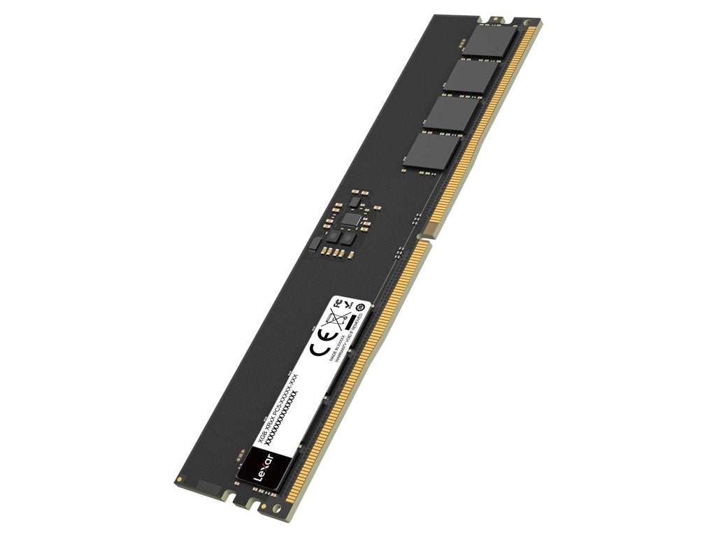 Lexar ddr5 16gb 4800mt/s cl40 udimm pomnilnik detajl modula