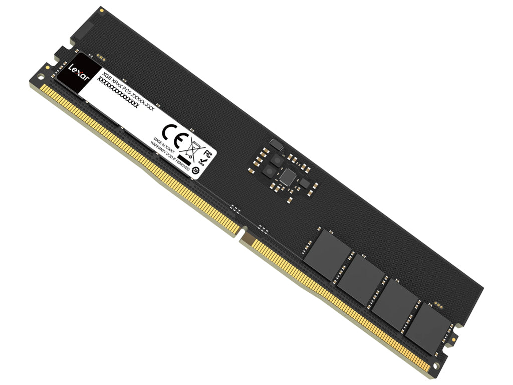 Lexar ddr5 16gb 4800mt/s cl40 1. 1v | pc5-38400 udimm | pomnilnik za namizni računalnik 2 Lexar ddr5 16gb pc5-38400 udimm pomnilniški modul pod kotom