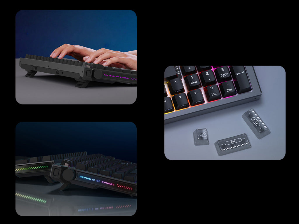 Tipkovnica ASUS ROG Strix Morph 96 Wireless, ROG NX Snow V2, PBT, RGB, USB, US