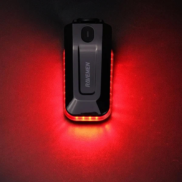 Zadnja kolesarska luč RAVEMEN CL50, 50 lm, 390 mAh, IPX6