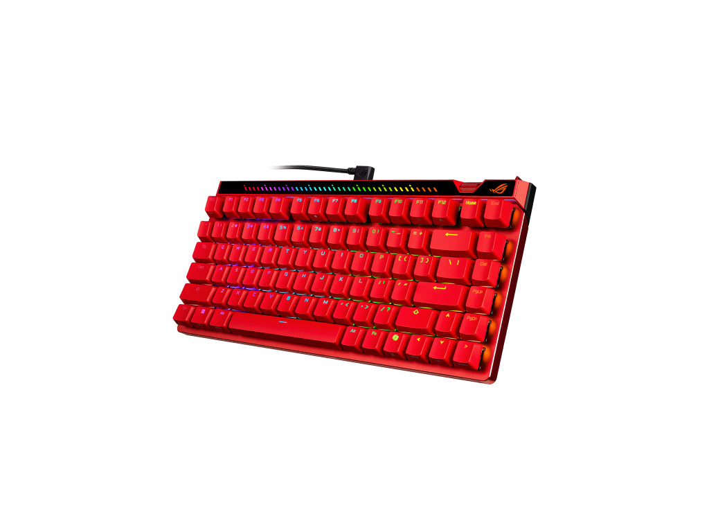 Tipkovnica ASUS ROG Falchion Ace 75HE, ROG HFX V2 Mag Analog, RGB, lava red, US