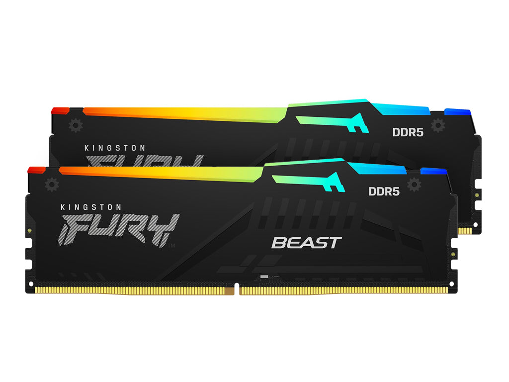 RAM DDR5 64GB Kit (2x32GB) 6000MT/s CL36 1.35V, Kingston Fury Beast RGB EXPO/XMP