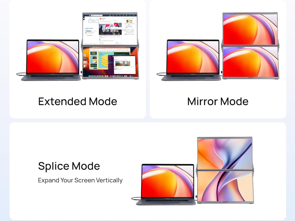 Prenosni monitor 15.6'' (40 cm), FullHD, IPS, 60Hz, dva zaslona, mHDMI, USB-C, zvočniki, ARZOPA E1