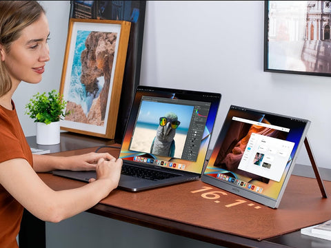 Prenosni monitor 16.1'' (41 cm) FullHD, IPS, 60Hz, mHDMI, USB-C, zvočniki, ARZOPA Z1C, siv