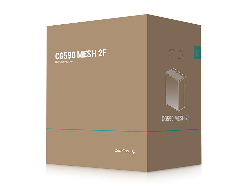 Računalniško ohišje DeepCool CG590 MESH 2F, ATX, Midi-Tower, Kaljeno steklo, črno